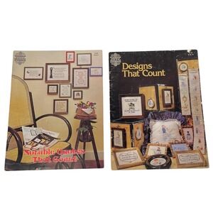 Lot of 2 Designs by Gloria & Pat Magazine Books Quotes/Designs That Count